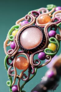 purple ribbon butterfly kite pendant