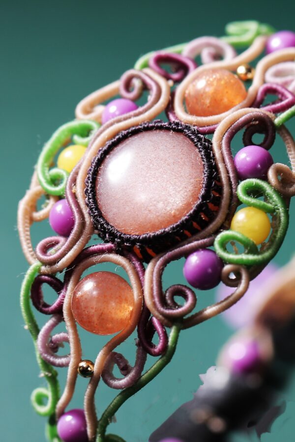 purple ribbon butterfly kite pendant