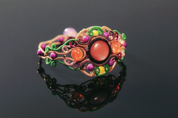 purple ribbon butterfly kite pendant
