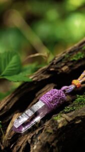 purple diamond crystal (purple rope style)