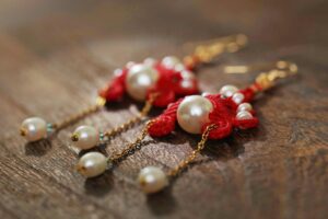 pink beaded flower decoration (copy)