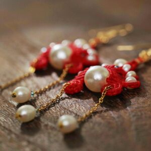 pink beaded flower decoration (copy)