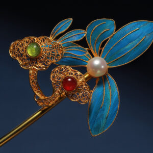 head ornament decorated with auscipious bat and peach motifs (copy)
