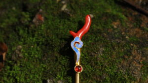 coral hairpin