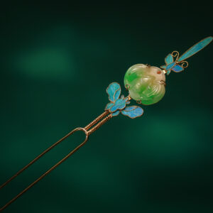 ruyi flower basket jadeite hairpin