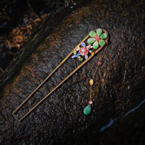 translucent jadeite openwork inlaid hairpin