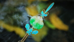 如意花篮翡翠发簪